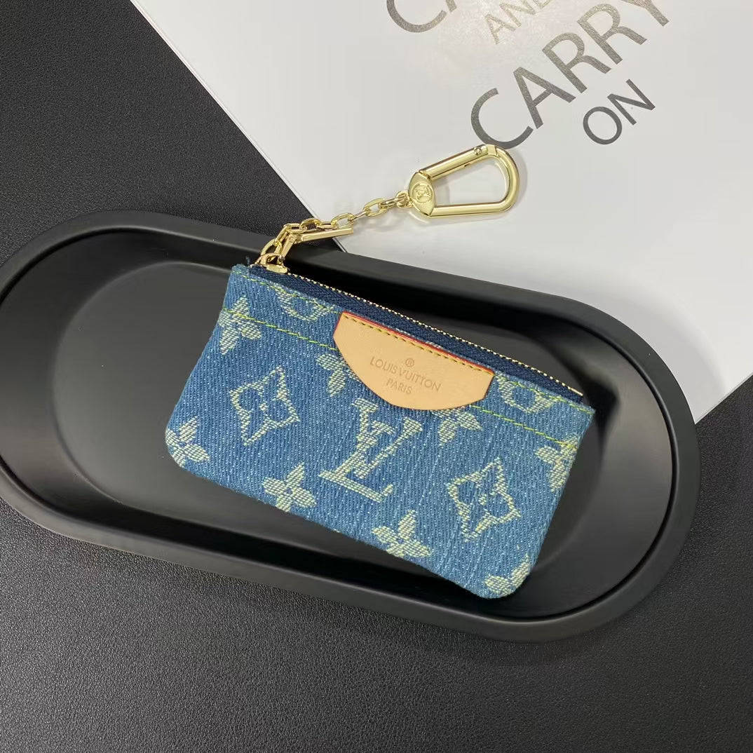 CARD HOLDER KEYCHAIN (DENIM)