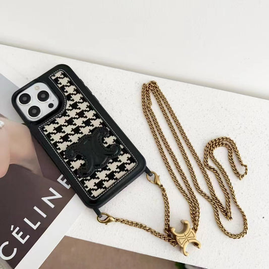 CECE CHAIN CASE (HOUNDSTOOTH)